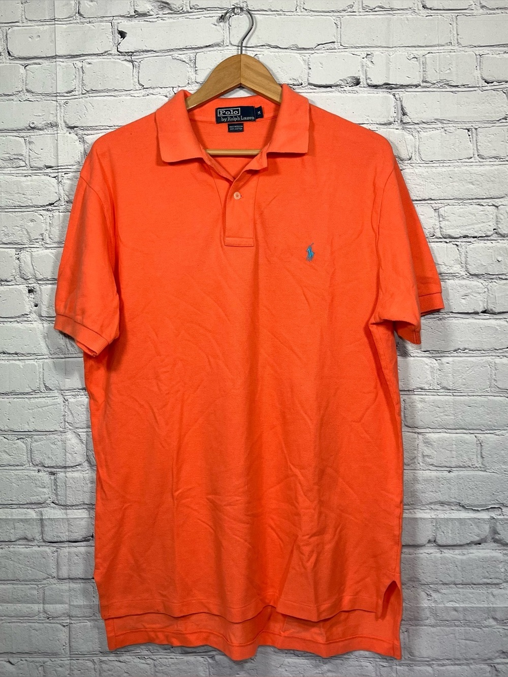 Polo Golf Ralph Lauren Polo Shirt Mens Size Medium Orange Short Sleeve